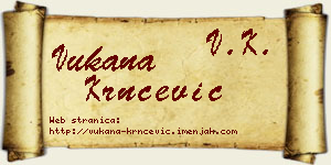 Vukana Krnčević vizit kartica